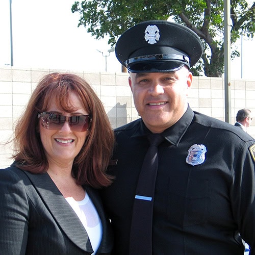 Retired firefighter, Greg Acevedo and wife.
