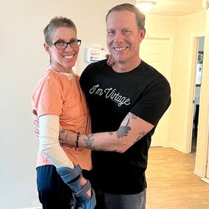 CNS Patient Liz Halliday and her husband