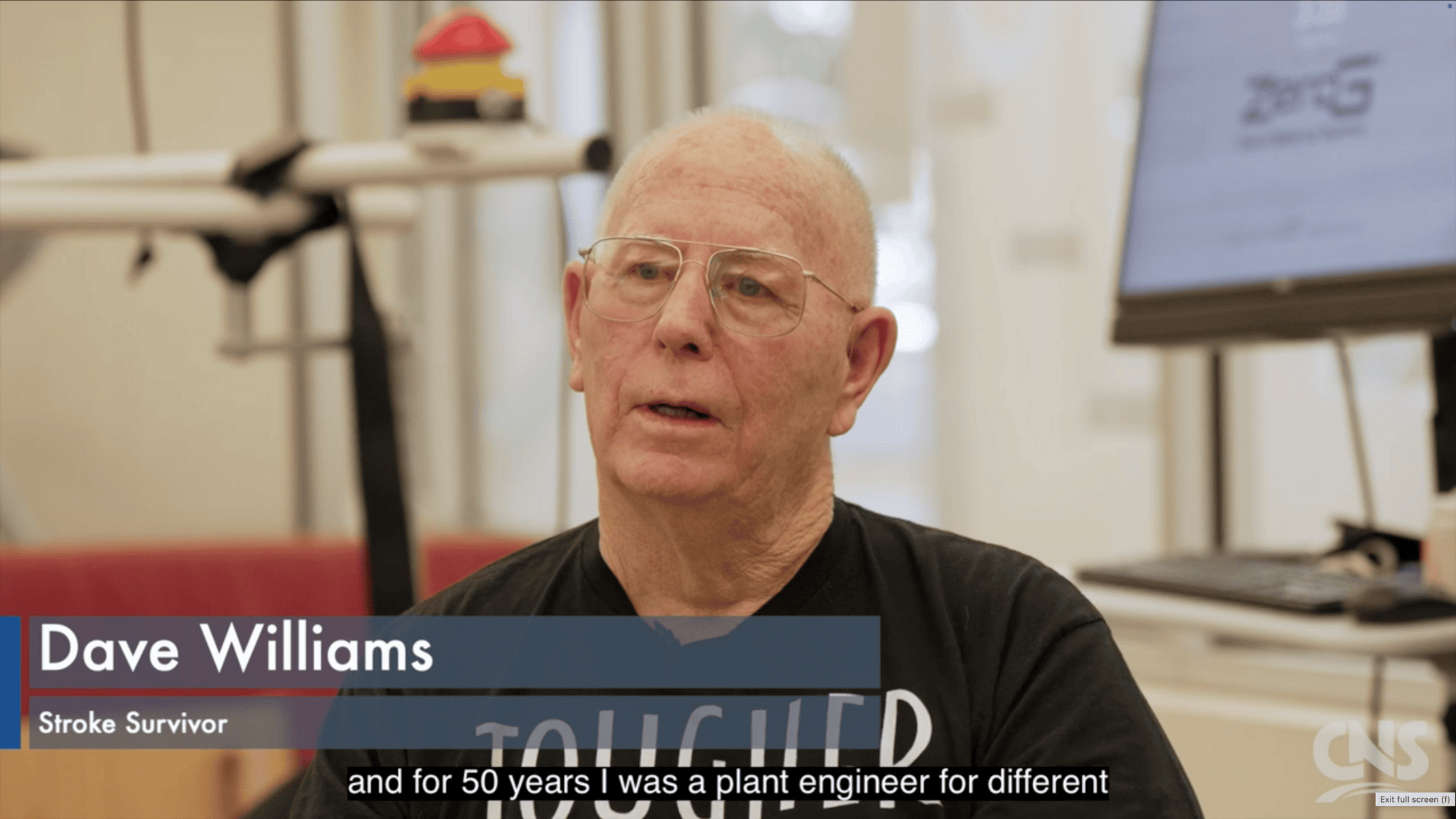 CNS Patient Video, Dave W