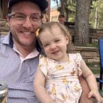 Former patient Luke Armstrong and daughter