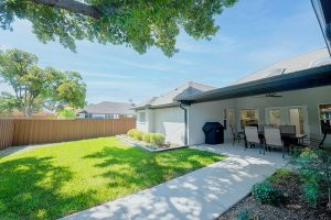 Plano residence, backyard